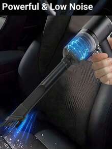 1 件车载家用吸尘器，便携式大功率无绳干湿两用吸尘器，迷你无线手持式家用除尘器，适用于家庭和汽车，吸力强劲，可充电