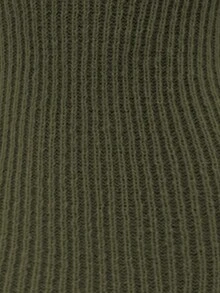 SHEIN Clasi 罗纹高领针织修身毛衣裙新年服装 - 軍綠色 - 查看 6