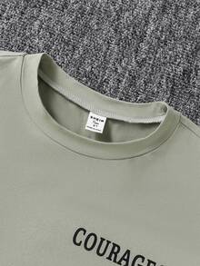 3 件套男童休闲字母印花多色组合圆领长袖 T 恤，适合秋季单独穿着或冬季与夹克搭配，时尚 - 彩色 - 查看 8