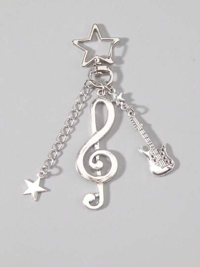 Anime Punk Style Star, Fish Bone, Black Cat Black Bead Pendant Keychain, Phone Case Charm, Bag Charm For Men And Women, Holiday Gifts Valentines