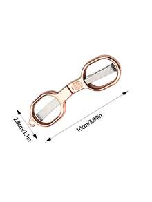 Double Circle Retro Rose Gold Folding Scissors - Portable Mini Rose Gold Scissors With Compact Design, Ideal For Private Fishing, Travel, Home Use, Lightweight & Easy To Carry, Sharp Rose Gold Blade For Precise Cutting - Rose gold - View 4