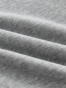 EASEVO Große Größen Lässiger, vielseitiger grauer Kapuzenpullover für Herren, Langarm-Oberteil - Grau - Übersicht 5