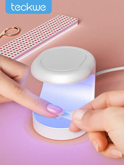Teckwe 迷你 LED 美甲灯，蛋形，便携式速干凝胶美甲灯，USB 供电凝胶抛光 UV 灯，可轻松快速地延长指甲，美甲入门用 UV LED 固化灯 DIY 美甲配件，情人节礼物