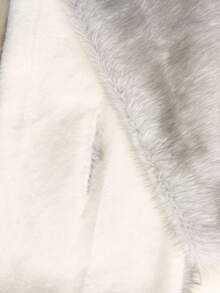 Zolique Chal sólido y versátil con hombros descubiertos y diseño esponjoso para mujer - Blanco - Ver 7