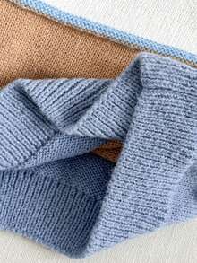 SHEIN 2件套幼儿男童条纹针织小熊刺绣可爱毛衣和裤子套装 - 藍白色 - 查看 8