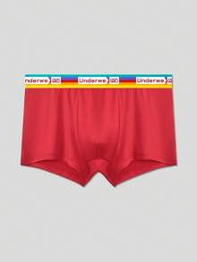 SHEIN 5pcs/Set Men's Letter Elastic Waistband Breathable Comfortable Boxer Briefs - Multicolor - View 6