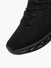 JNSQ Giày chạy bộ lưới thoáng khí màu đen thời trang cho trẻ em, phù hợp cho mọi mùa, hoạt động ngoài trời. - màu đen - Xem 5