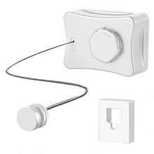 1件装可伸缩隐形室内/阳台钢制晾衣绳，浴室可伸缩晾衣绳，春季简约风，夏季上衣 - 彩色 - 查看 14