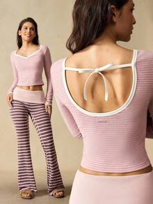 VARSIVA 女士修身长袖瑜伽T恤 - 彩色 - 查看 2