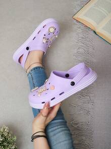 Women Flat Sandals - Lilac Purple - View 4