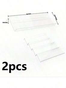 SHEIN Basic living 2/4/8pcs Acrylic Spice Shelf Organizer, Adjustable Stacking Step Condiment Jars Storage Rack