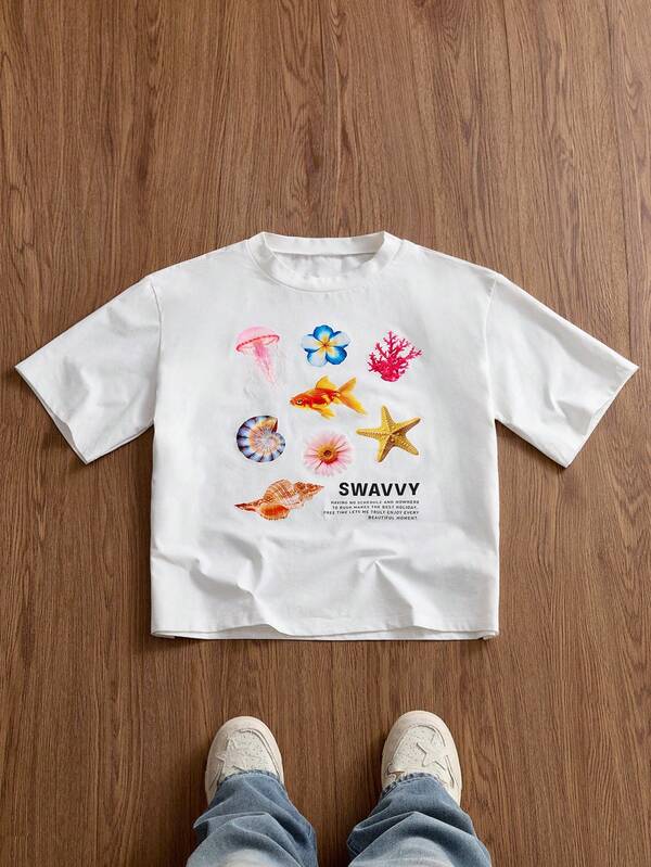 SWAVVY Camisetas gráficas para hombres, una prenda imprescindible para el uso casual diario, camisetas de manga corta de cuello redondo y holgadas