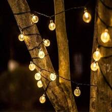 Waterproof Solar Bubble Ball Light String Lights Outdoor Lighting Crystal Ball String Light Halloween Christmas GardenParty Decoration