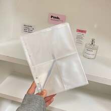 1pc Fashionable Star Printed 6-Ring A5 PVC Zipper Binder Planner, Album For Idol Photo Card & Collection,Back To School,School Supplies