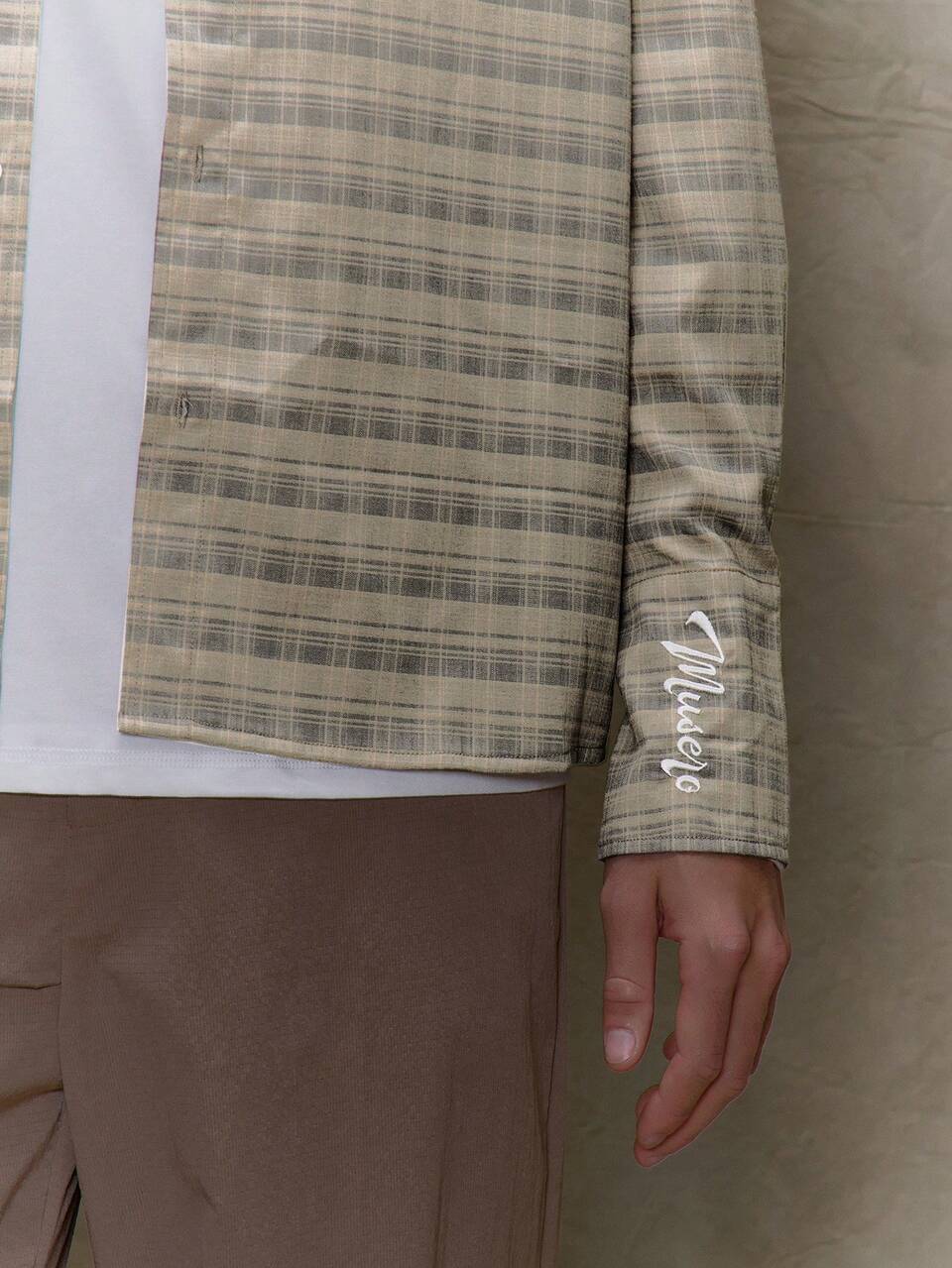 Camisa de manga larga con botones a cuadros para hombre, ideal para capas de invierno