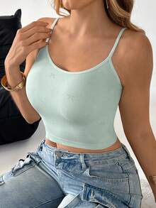 SHEIN 2 piezas Camisetas sin relleno cómodas y sin costuras para mujer (ajuste regular) - Multicolor - Ver 5