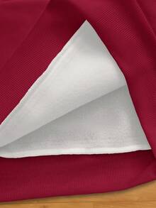 Resyla 女式骑士印花长袖抽绳连帽羊毛衫，秋冬 - 酒紅色 - 查看 5