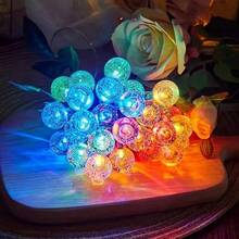 Waterproof Solar Bubble Ball Light String Lights Outdoor Lighting Crystal Ball String Light Halloween Christmas GardenParty Decoration