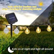 Waterproof Solar Bubble Ball Light String Lights Outdoor Lighting Crystal Ball String Light Halloween Christmas GardenParty Decoration