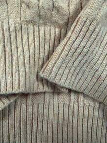 Chiquease Women's Retro French Style Twist Cable Knit Long Sleeve Sweater, Autumn/Winter - Apricot - View 7