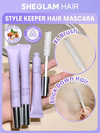 SHEGLAM HAIR On The Glow Style Keeper Hair Mascara, Frizz & Flyaway Hair Taming Wand, Hair Finishing Stick, Soft Hold Without Clumps, No Sticky Residue, Easy To Rinse Out, Sweat-Proof Formula That Lasts Through Work, Outings And Leisure For Flyaways & Baby Hairs Graduation Birthday Holiday Summer Fall Autumn Y2K Fancy Fashion Women Makeup Cosmetic Party Beach Travel Camping Outdoors School Campus Festivals Decor Gift Present Rose Girl Best Color Charm Vibe Pink Christmas New Year Thanksgiving Day Valentine's Day