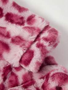 PETSIN 1pc Pet Universal Autumn/Winter Pink Leopard Fluffy Print Stylish Warm Dog Hoodie Sweatshirt - Multicolor - View 6