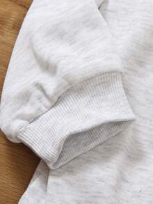 Boys' Minimalist Print Crew Neck Long Sleeve Sweatshirt - Light Grey - View 6