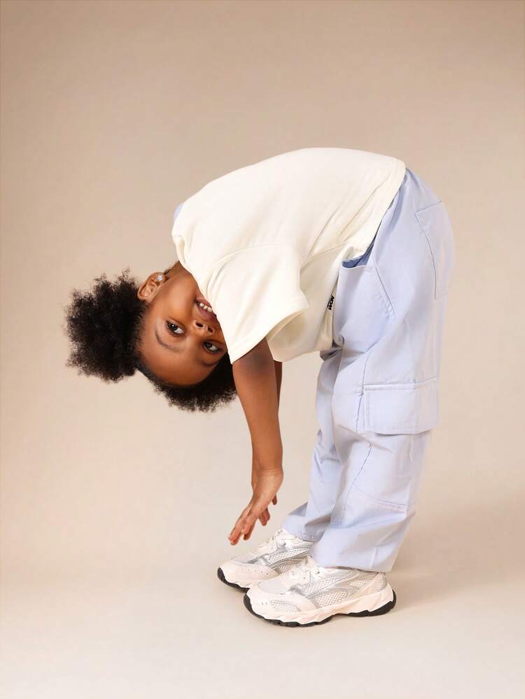 Oversized Boxy T-Shirt With Contrast Ribbed Neckline