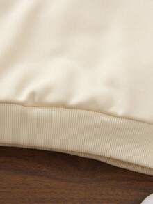 Sudadera de cuello redondo de manga larga con lindo estampado de Papá Noel para niños pequeños