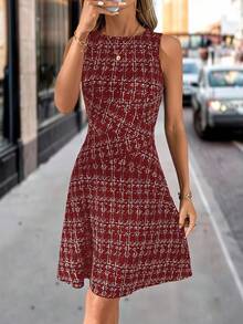 Editum Elegant Women's A-Line Short Dress, Slim Fit, Suitable For Work, Casual, Versatile, Spring/Summer,Summer Dresses For Women