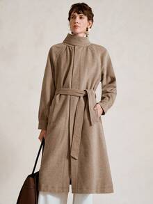 Aalyst Women's Loose Casual Elegant Luxury Party Commute Outing Gathering Halloween, Christmas, New Year, Thanksgiving Wool Blend Long Coat, Winter