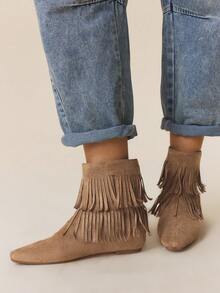Styleloop Bottes hautes pour femmes, style Y2K, punk rock, motard, cool girl, convient pour Halloween, Noël, occasions festives - Nude - Voir 1