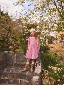 Red & White Plaid Long Sleeve Mini Dress, Suitable For Christmas Parties, Casual Outings, Vibrant And Youthful, Suitable For Spring And Autumn - Red and White - View 6