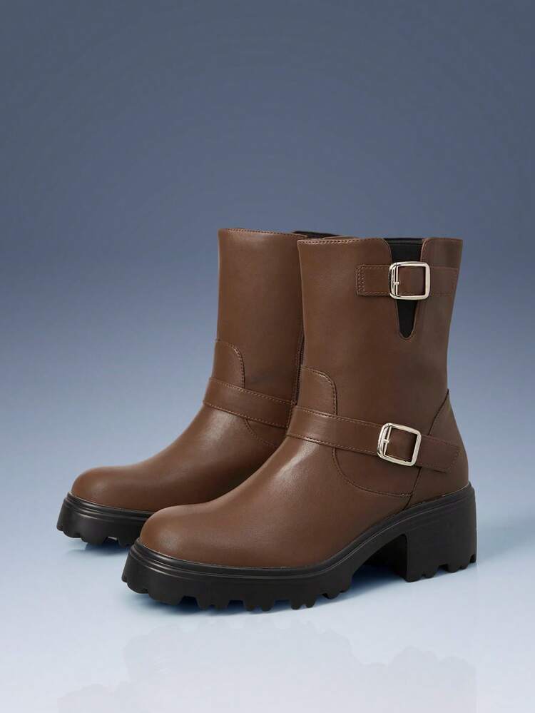 CUCCOO GRLICON Women's Ankle Boots, Y2K Style, Punk Style, Biker Style, Cool Girl Style, Suitable For Halloween, Christmas, Party