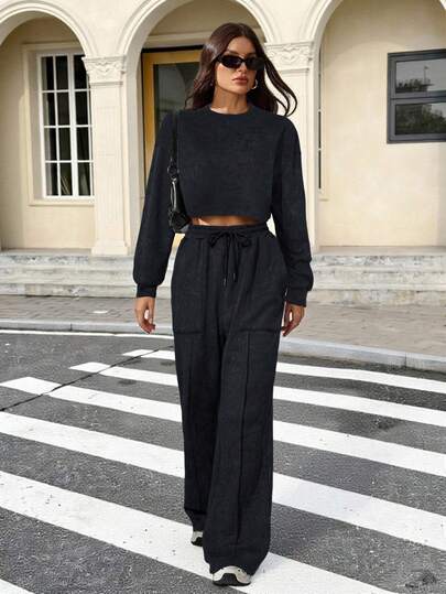 SHEIN Tall Spring/Summer New Arrival Music Festival, Easter, Nashville, Birthday Party, Graduation, Student Casual Wear, Daily Outing, Versatile, Leisure, Vacation, Cruise, Beach, Sun Bathing, Streetwear, Snow Flake Printing, Loose Sportswear, 2 Pieces Set