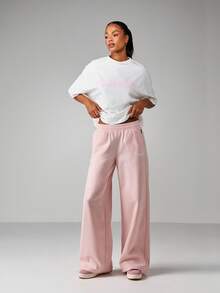 Missguided x Playboy 经典图案印花超大 T 恤夏季休闲街头装舒适剪裁圆领侧开衩棉混纺宽松剪裁柔软家居服 - 白色 - 查看 3