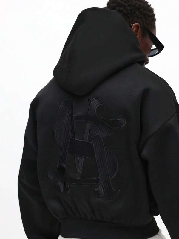 SUMWON Graffiti Pullover Hoodie With Drawstring And Centre Pocket For Casual Streetwear Style