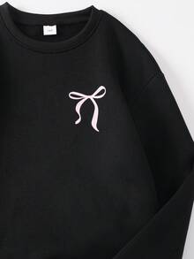 Set de 3 sudaderas de manga larga con cuello redondo con estampado de mariposas en negro, blanco y gris, adecuadas para ocasiones casuales como uso diario, salidas, viajes, apropiadas para niñas adolescentes de 13 a 16 años