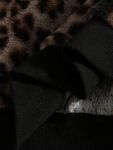 PAVTROS Manfinity Streetrush 男士街头风流行 INS 同款时尚豹纹拉链连帽卫衣，哥特风，街头服饰，运动套装，颓废风，保暖冬季，圣诞节，长袖上衣