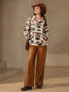 Wildy Women's Half-Zip Sweatshirt,Long Sleeve Tops In Fall/Winter - Multicolor - View 4