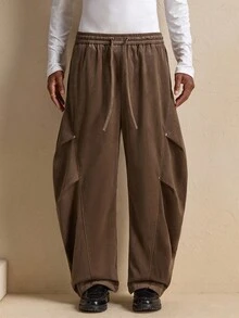 AKNOTIC Business Casual Pantaloni sport casual pentru bărbați, la modă, practici, cu buzunare, potriviți pentru toate anotimpurile - cafea maro - Vizualizare 3