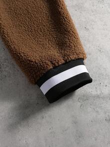 PAVTROS 男士姜饼刺绣圆领长袖休闲抓绒套头衫，秋冬季，圣诞节 - 彩色 - 查看 7