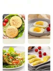 Egg Frying Pan, Nonstick Egg Frying Pan, Egg Burger Maker Pan, 3/4 Holes Divided Grill Frying Pan, Non Stick Omelet Pan, Cooking Pan For Breakfast, Egg, Bacon And Burgers Seafood Boil - Apricot - View 3