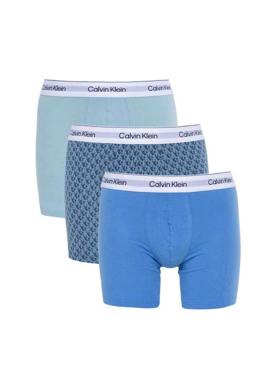 Calvin Klein 3 Pack Men's Boxer Briefs - Blue - View 1