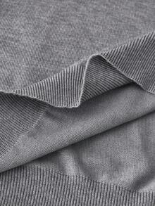 ESTAVOR Suéter de cuello polo de manga larga con ajuste holgado 2 en 1 para hombres, de moda y versátil, para invierno - Gris - Ver 7