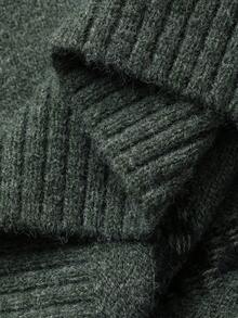 Dazy Plus Plus Size Women Loose Fit Patterned Jacquard Colorblock Christmas Holiday Pullover Sweater, Autumn/Winter