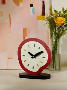 Joivida Modern Minimalist Desk Clock, Elegant Silent Non-Ticking Tabletop Clock For Living Room Decor, Bedside Alarm Clock With Date Display, Creative Resin Art Deco For Office Desk Shelf - Multicolor - View 1