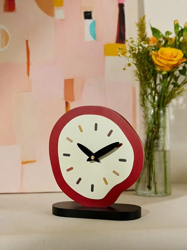 Joivida Modern Minimalist Desk Clock, Elegant Silent Non-Ticking Tabletop Clock For Living Room Decor, Bedside Alarm Clock With Date Display, Creative Resin Art Deco For Office Desk Shelf - Multicolor - View 1