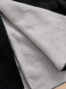 Manfinity NXTstreet Men's Hooded Long Sleeve Pocket Casual Fashion Versatile Mid-Length Overcoat, Autumn/Winter - Black - View 9