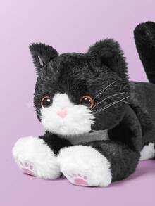 50cm/19.68in Cute Simulation Cat Plush Toy Family Companion Sleep Pillow Soft Stuffed Animal Throw Pillow Simulation British Shorthair Cat Toys Gifts(Not Animal Fur) Halloween Christmas Gift - Multicolor - View 4